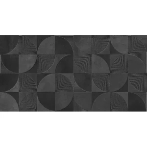 Revestimento Cerâmico Bourbon Black 39x75cm Cetim Retificado
