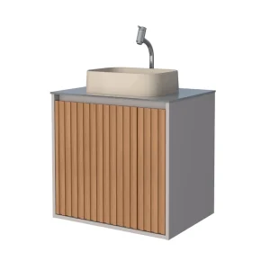 Kit para Banheiro Camomila 60cm Jequitibá / Areia Cozimax